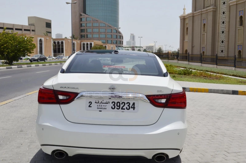 White Nissan Maxima 2017 for rent in Dubai 5